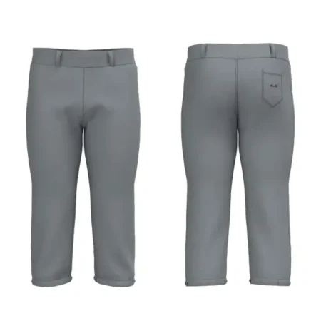 Baseball Pants Child Pull On with Elastic Gray