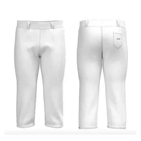 Baseball Pants Child Pull On with Elastic White