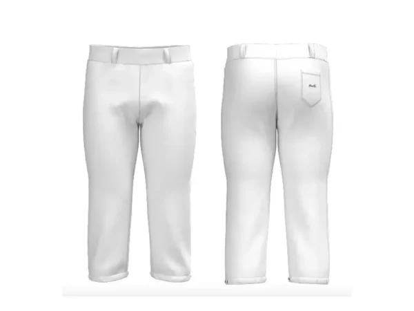 Baseball Pants Child Pull On with Elastic White